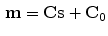 $$\begin{aligned} \mathbf{{m}} = \mathbf{{Cs}} + \mathbf{{C}_\mathbf{{0}}} \end{aligned}$$