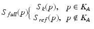 
$$ {S}_{full}(p)\Big\{\begin{array}{cc}{S}_k(p),& p\in {K}_A\\ {}{S}_{ref}(p),& p\notin {K}_A\end{array} $$
