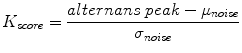 
$$ {K}_{score}=\frac{alternans\; peak-{\mu}_{noise}}{\sigma_{noise}} $$
