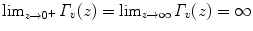 
$$\lim _{z\rightarrow 0^{+}}\varGamma _{v}(z) =\lim _{z\rightarrow \infty }\varGamma _{v}(z) = \infty $$
