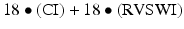 
$$ 18\bullet \left(\mathrm{C}\mathrm{I}\right)+18\bullet \left(\mathrm{RVSWI}\right) $$
