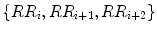 
$$\{RR_{i},RR_{i+1},RR_{i+2}\}$$
